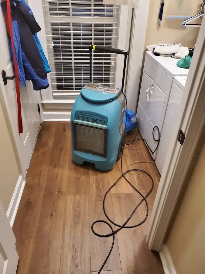 Commercial dehumidifier deployed for Flood Damage Cleanup in Gages Lake